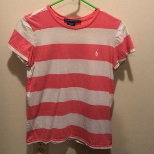 Pink & white stripped Ralph Lauren tee
